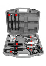KROFtools Hydraulischer Abzieher-Satz, Abzieher- und Trennwerkzeug-Satz für Lager Zahnräder, 21-teilig - K-9087