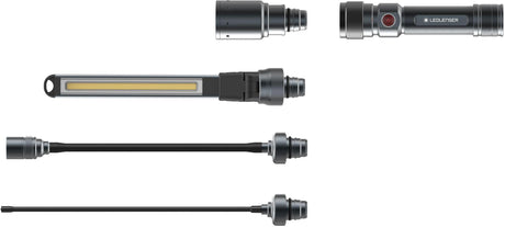 LEDLENSER Arbeitsleuchten-Set Worker's Friend 250-500 lm Li-Ion 130 m schwarz