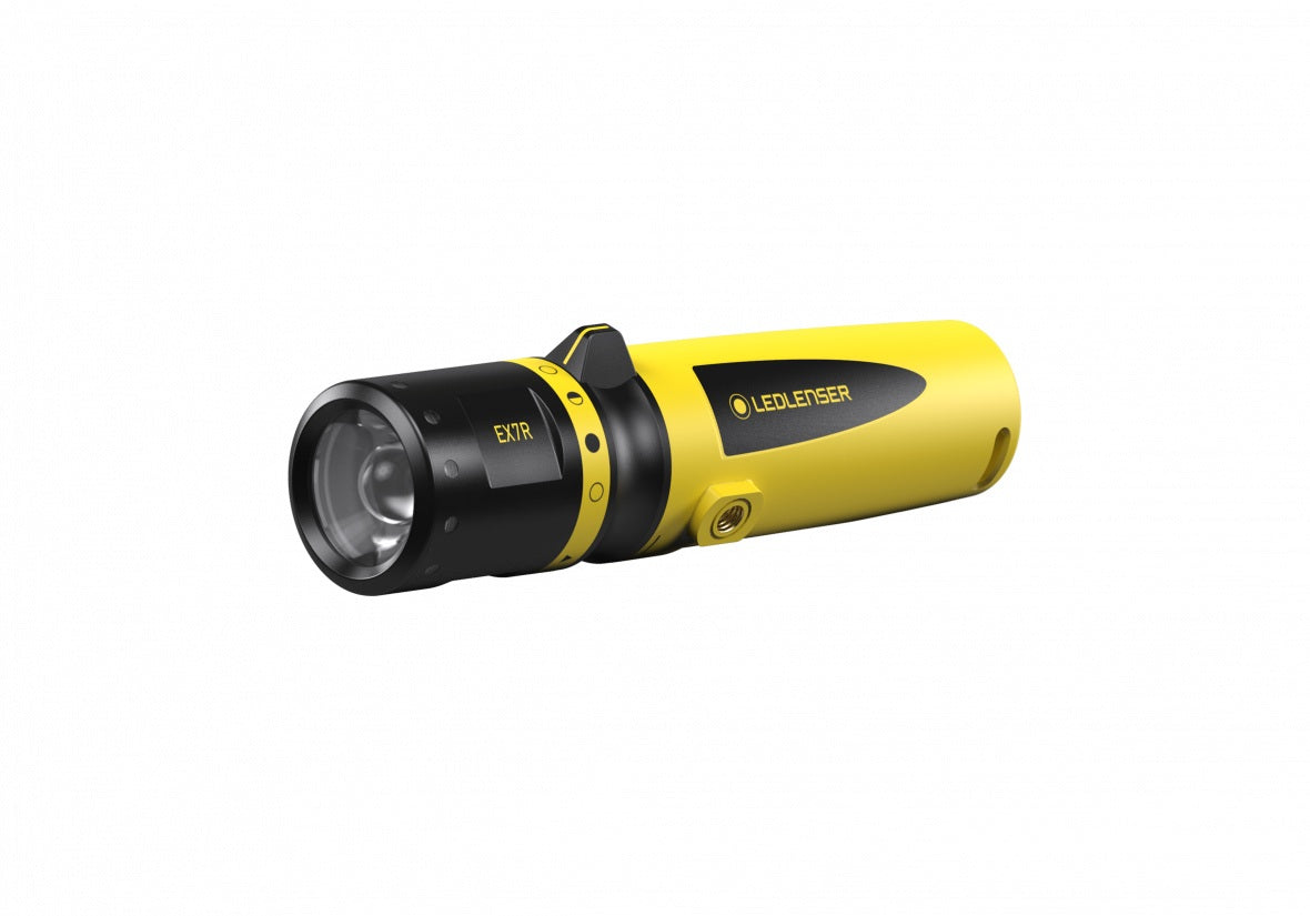 LEDLENSER LED-Taschenlampe EX7R 50-220 lm Akku Li-Ion 65-140 m schwarz/gelb explosionsgeschützt