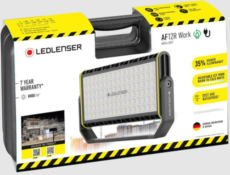 LEDLENSER LED-Strahler AF12R Work 850-8000 lm Li-Ion 14,4V IP67 – Hybrid Power, tunable white