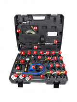 KROFtools Kühlsystem-Druckprüfgerät mit Adapter-Set, Kühlsystem Prüfgerät, Vakuum-Abdruck-Set 28-teilig - 2514 - K-2514