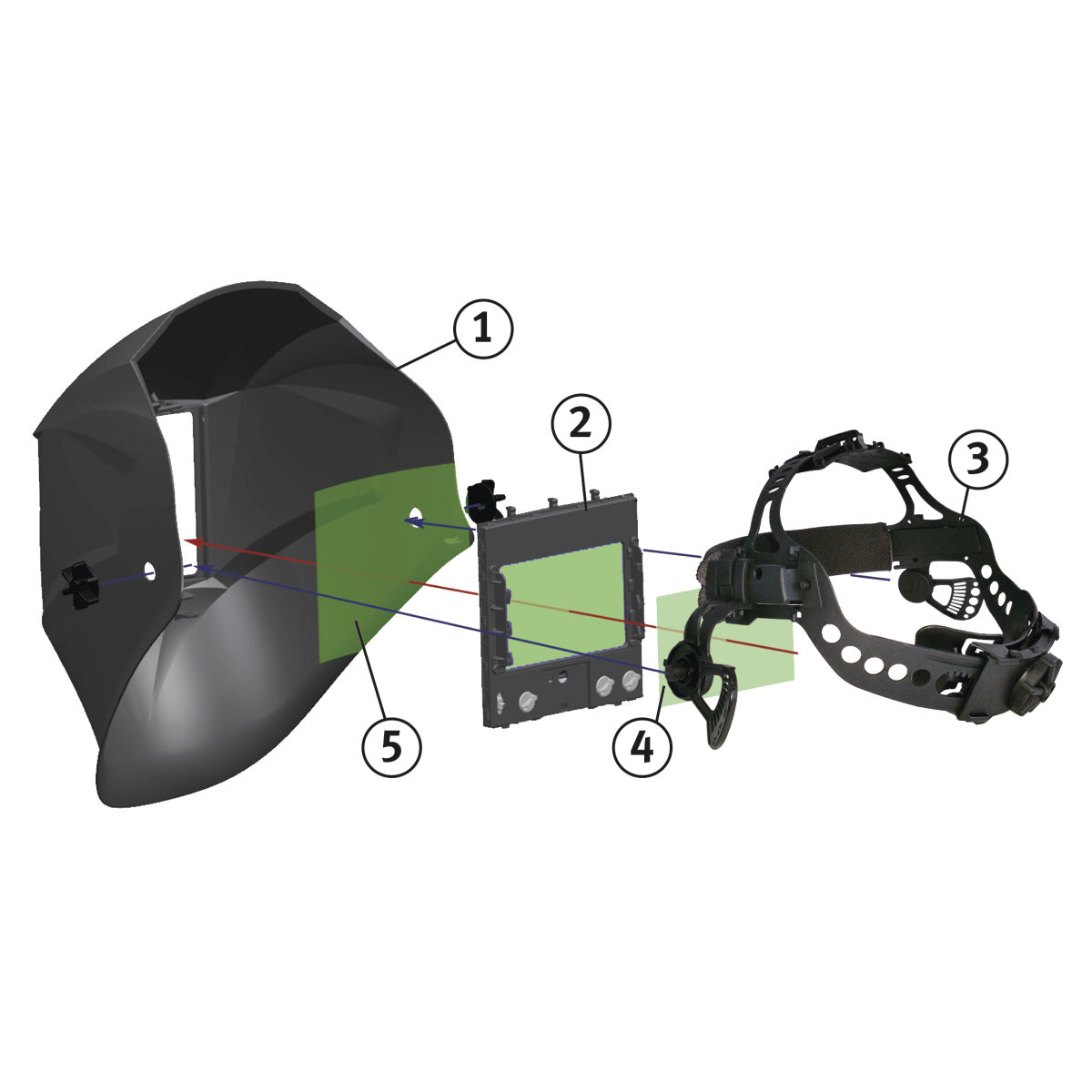 SCHWEISSKRAFT Automatik-Schweißschutzhelm VarioProtect XXL-W-2 TC blue SM-1654025-4