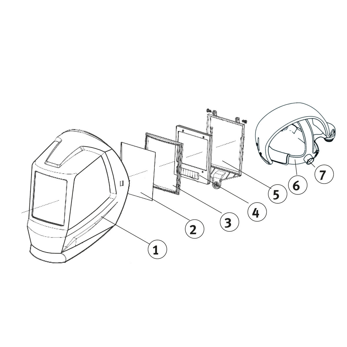 Schweisskraft Automatik-Schweißschutzhelm XXL-W TC AIR TH3 VarioProtect - Art. 1654055