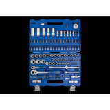 KING TONY Profi-Werkzeuge - 1/4"+ 1/2" Steckschlüssel-Schraubendreher-Set - 110 tlg. 7511MR