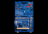 KING TONY Profi-Werkzeuge - 1/4"+ 1/2" Steckschlüssel-Set, mit Zubehör - 81 tlg. 7581MR01