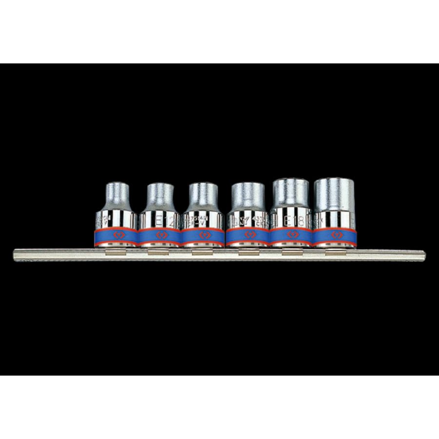 KING TONY Profi-Werkzeuge - 1/2" TORX® Steckschlüssel-Set, Steckleiste - 6 tlg. 4106PR