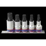 KING TONY Profi-Werkzeuge - 1/2" XZN® Steckschlüssel-Set, Steckleiste - 5 tlg. 4105PR