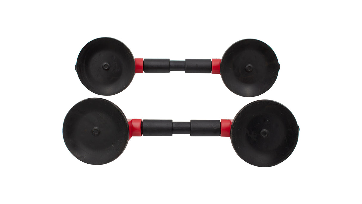KROFtools 80 kg Saugheber-Set mit Spanngurt, Doppelsaugheber-Satz, Glasscheibenträger 3-teilig bis 2×80 - 5401 - K-5401