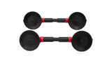 KROFtools 80 kg Saugheber-Set mit Spanngurt, Doppelsaugheber-Satz, Glasscheibenträger 3-teilig bis 2×80 - 5401 - K-5401