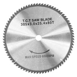 BERNARDO Sägeblätter Kappsäge – Modell HM-Kreissägeblatt WZ, 305 x 3,0 x 25,4 mm, Z80