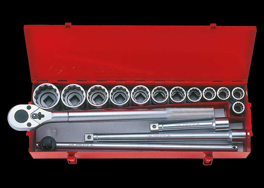 KING TONY Profi-Werkzeuge - 3/4" Steckschlüssel-Set, metrisch, mit Zubehör - 16 tlg. 6016MR