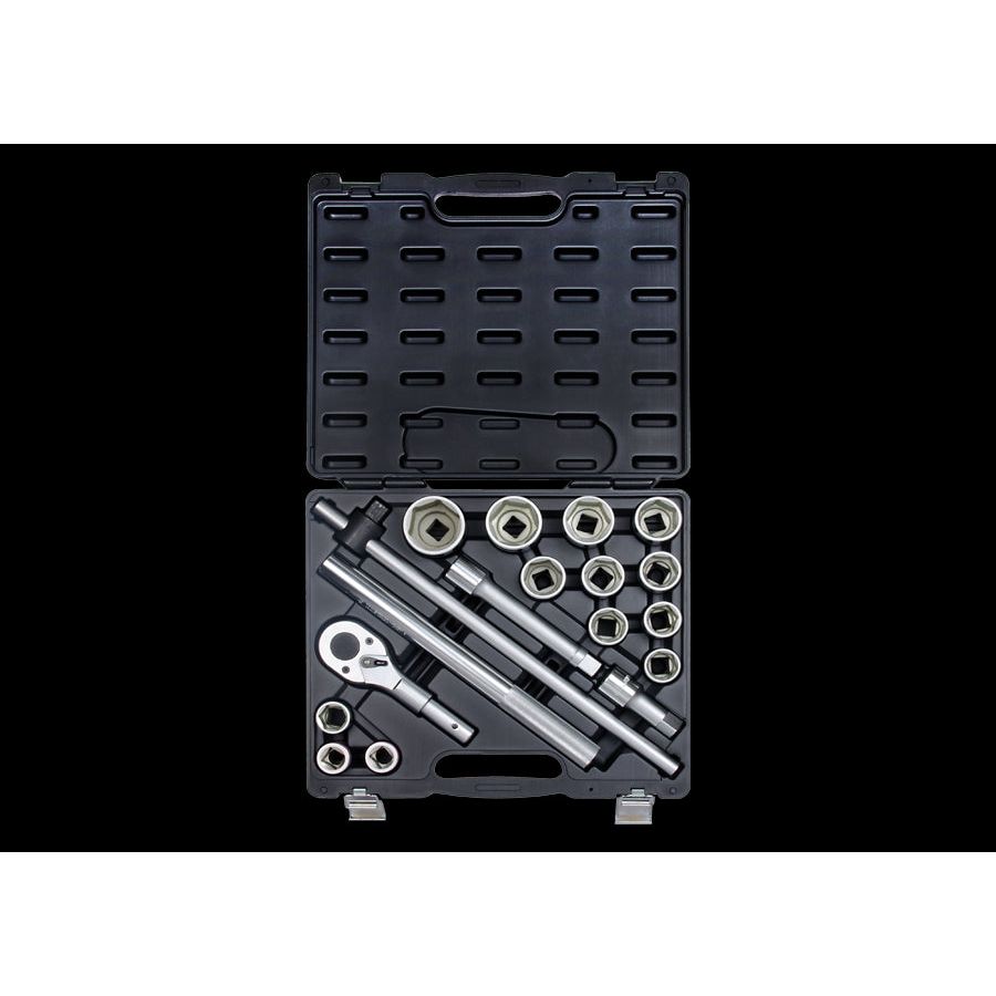 KING TONY Profi-Werkzeuge - 3/4" Steckschlüssel-Set, metrisch, mit Zubehör - 17 tlg. 6318MR10