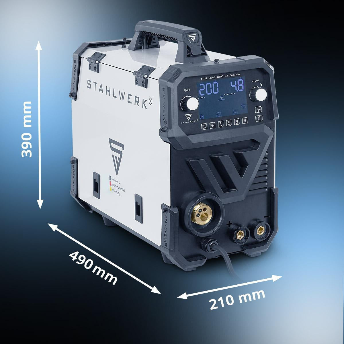 STAHLWERK MIG MAG 200 ST Digital MIG/MAG-Schweißanlage 200 A mit Zubehör