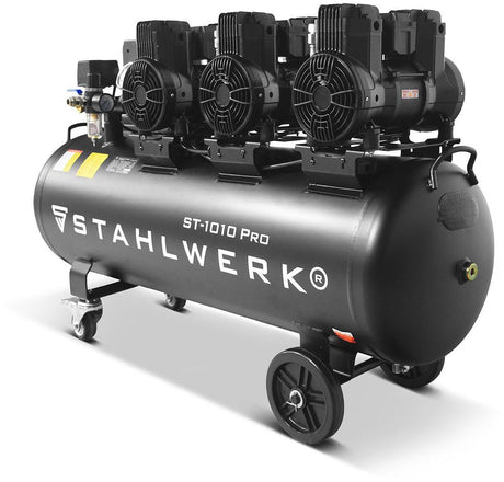 STAHLWERK Kompressor ST-1010 Pro – 750 l/min, 10 bar, 120 l, ölfrei, leise
