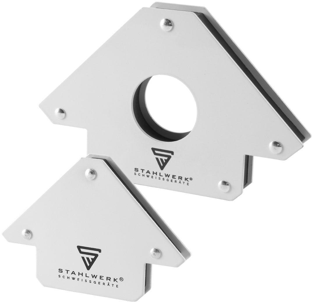 STAHLWERK Magnet-Schweißwinkel 120x85x14 mm – 45°, 90° & 135°