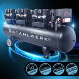 STAHLWERK Kompressor ST-2810 Pro – 1500 l/min, 10 bar, 280 l, ölfrei