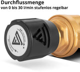 STAHLWERK Druckminderer ST-300 Pro Messing W21,8 x 1/14″ für Argon CO2 Mischgas