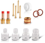 STAHLWERK Gaslinsen-Set 14-teilig für WIG-Schweißbrenner WP-17/18/26 – Premium Zubehör
