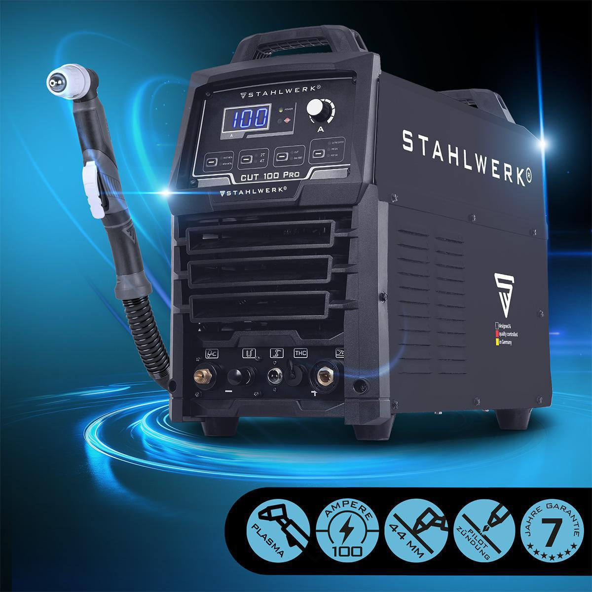 STAHLWERK CUT 100 P Digital Plasmaschneider 100 A mit Zubehör