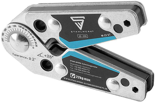 STAHLWERK Magnet-Schweißwinkel 48 lbs/22 kg – stufenlos 20°-200°