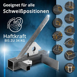 STAHLWERK Magnet-Schweißwinkel 120x85x14 mm – 45°, 90° & 135°