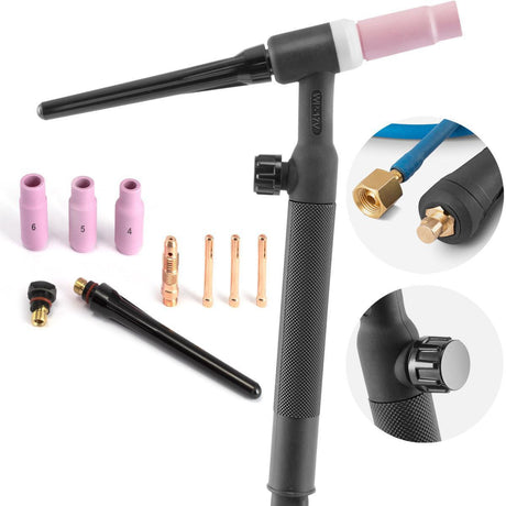STAHLWERK WP-17V Lift-TIG-Schweißbrenner mit 13 mm Dorn & 4 m Schlauchpaket – für präzises WIG-Schweißen