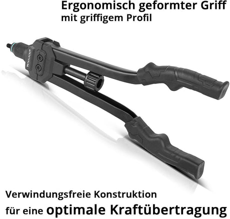 STAHLWERK Blindnietenzangen-Set NZ-16 ST mit 70 Nietmuttern und Transportkoffer