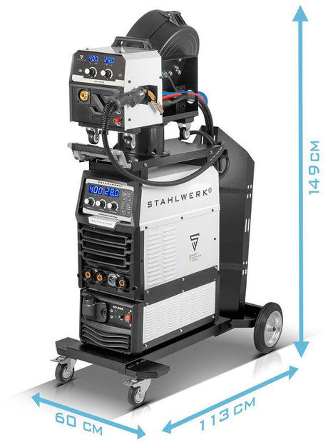 STAHLWERK MIG MAG 400 Pro Inverterschweißgerät – 400 A, Wasserkühlung, vollsynergisch