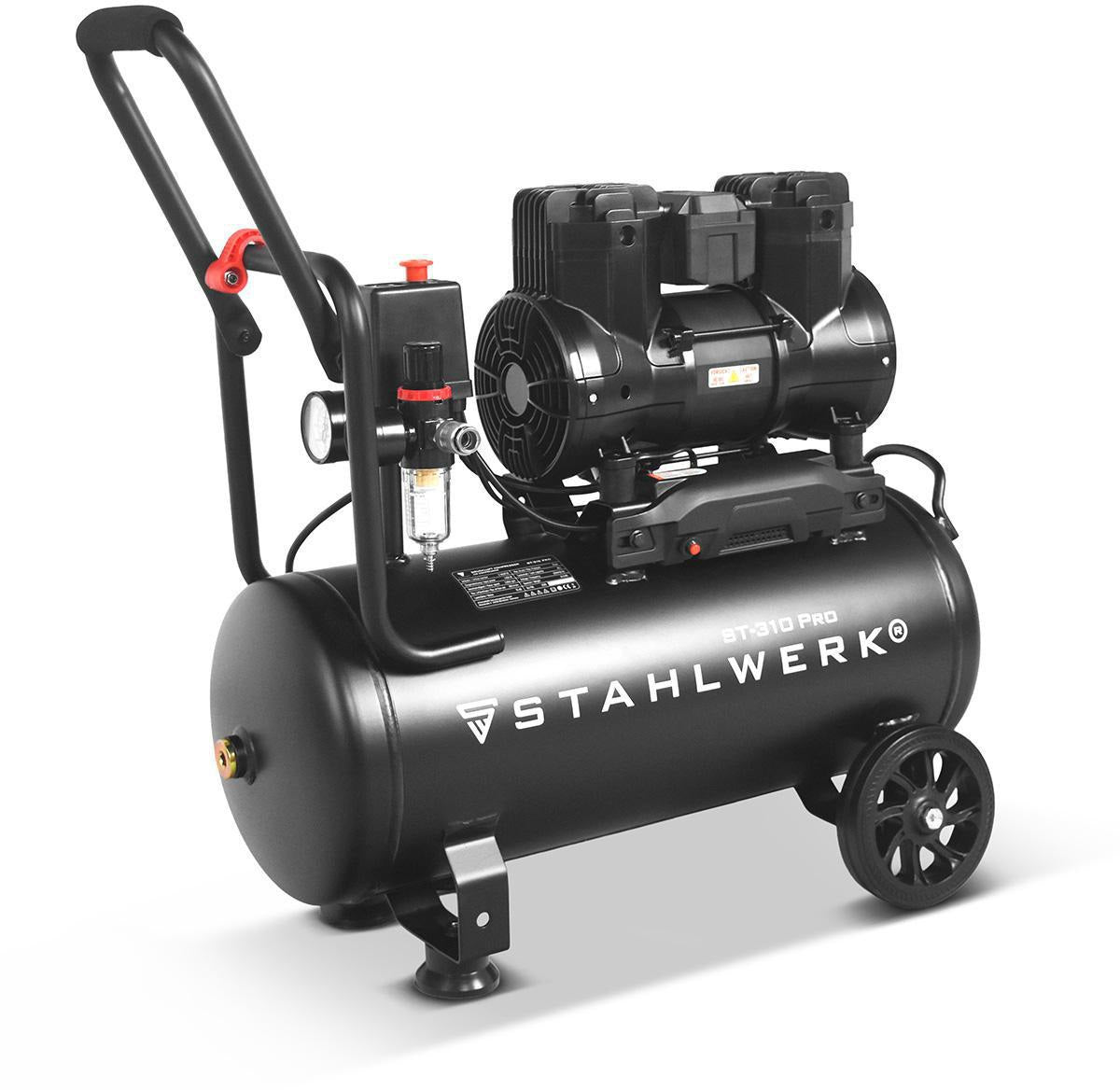 STAHLWERK Kompressor ST-310 Pro – 250 l/min, 8 bar, 30 l, ölfrei & flüsterleise
