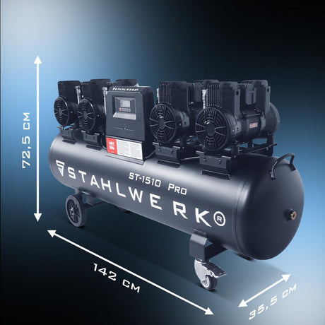 STAHLWERK Kompressor ST-1510 Pro 1000 l/min 10 bar 150 l ölfrei Brushless