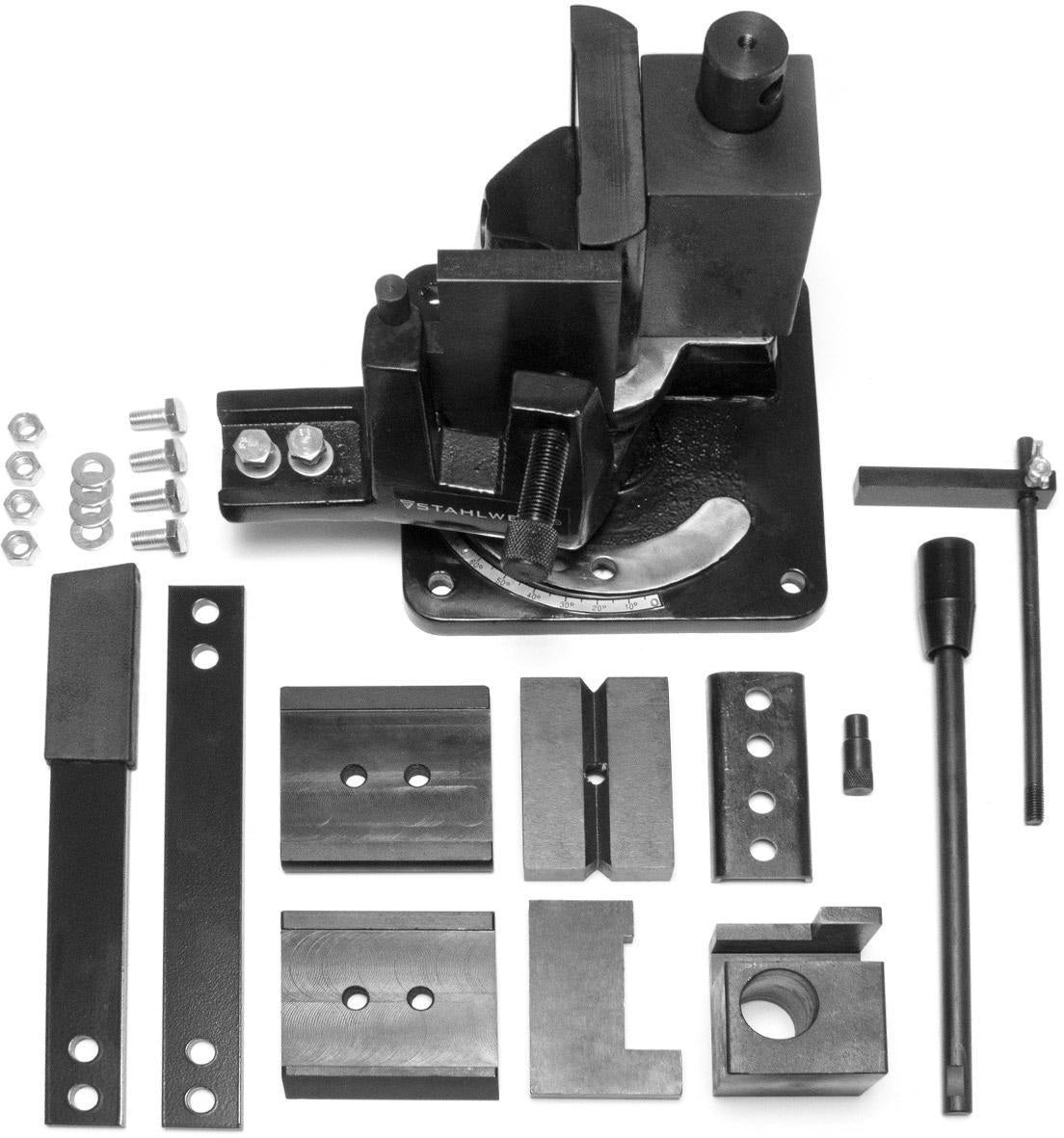 STAHLWERK UB-100 ST Universal Biegemaschine – Biegewinkel bis 120° für Flach-, Vierkant-, Rund- und Winkelstahl