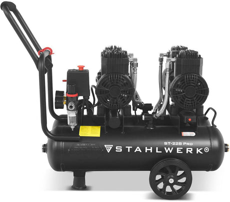 STAHLWERK Kompressor ST-228 Pro – 410 l/min, 8 bar, 22 l, ölfrei & flüsterleise