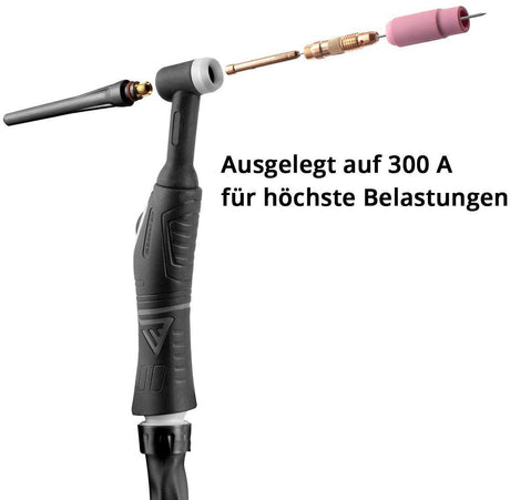 STAHLWERK WP18 WIG Schweißbrenner 5 m wassergekühlt 300 A Schlauchpaket