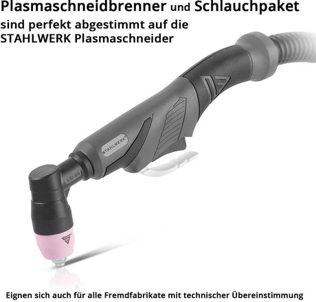 STAHLWERK Plasmahandbrenner AG-60 mit 5 m Schlauchpaket – luftgekühlt bis 70 A