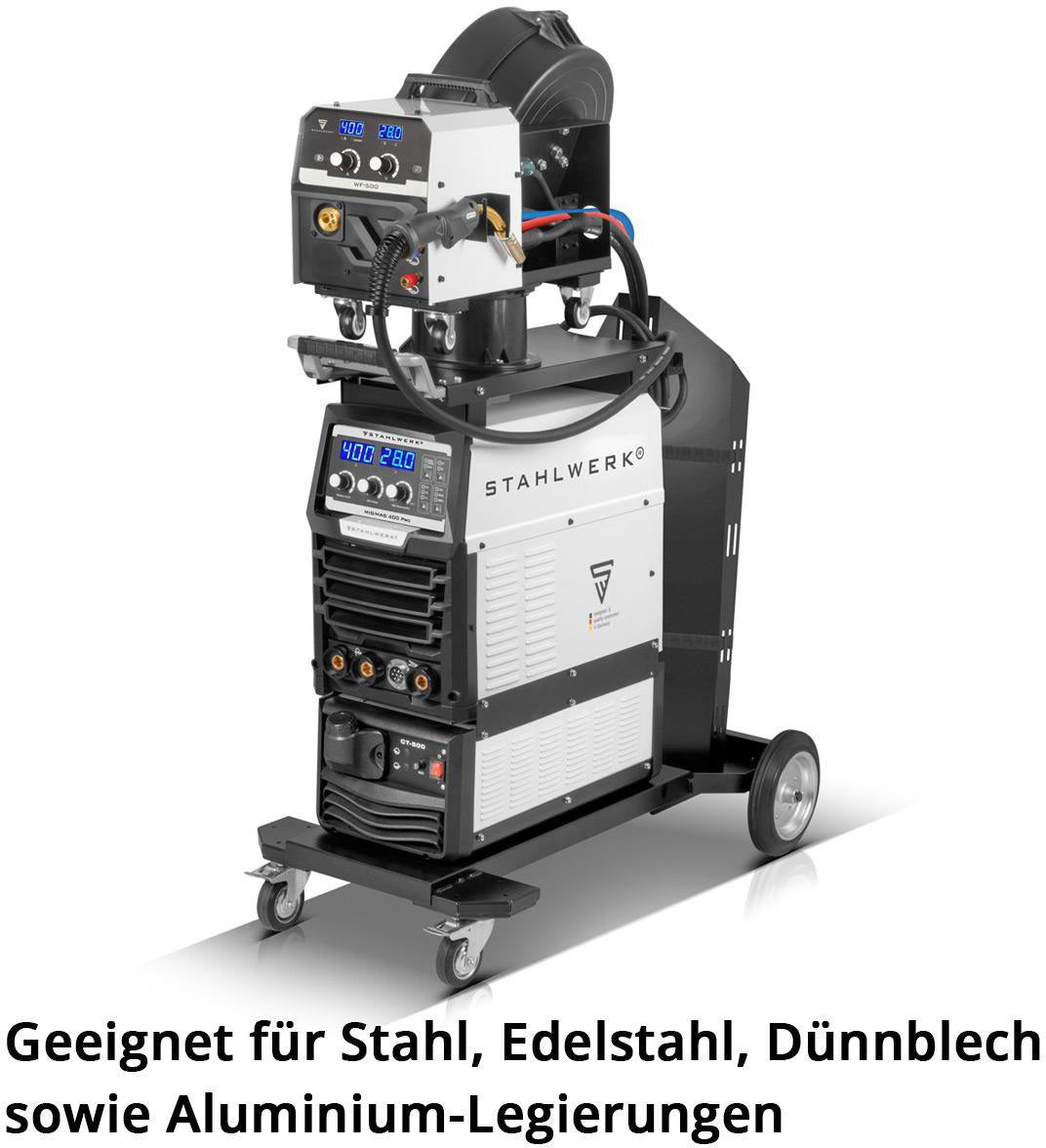 STAHLWERK MIG MAG 400 Pro Inverterschweißgerät – 400 A, Wasserkühlung, vollsynergisch