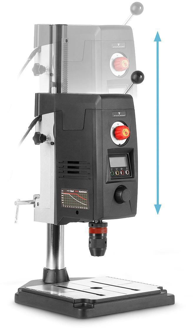 STAHLWERK MBD-800 ST Tischbohrmaschine – 800 W, Digitaldrehzahl, Lasermarkierung