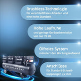 STAHLWERK Kompressor ST-2810 Pro – 1500 l/min, 10 bar, 280 l, ölfrei