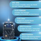 STAHLWERK MIG MAG 200 Puls Pro Digital Schutzgasschweißgerät mit Zubehör, 200 A, vollsynergisch