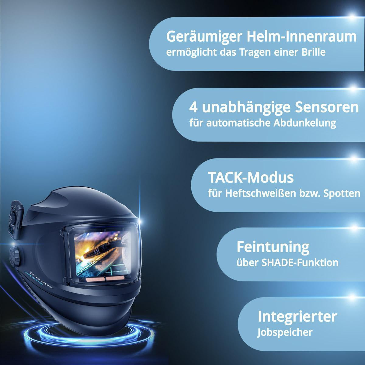 STAHLWERK Automatik-Schweißhelm MASTER AIR mit Frischluftsystem TH3 P R SL