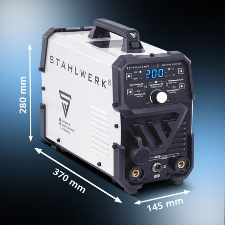 STAHLWERK DC WIG 200 ST TIG-Schweißanlage mit Zubehör – 200 A, IGBT, 2-in-1 WIG/MMA