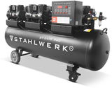 STAHLWERK Kompressor ST-2410 Pro – 1250 l/min, 10 bar, 240 l, ölfrei, leise