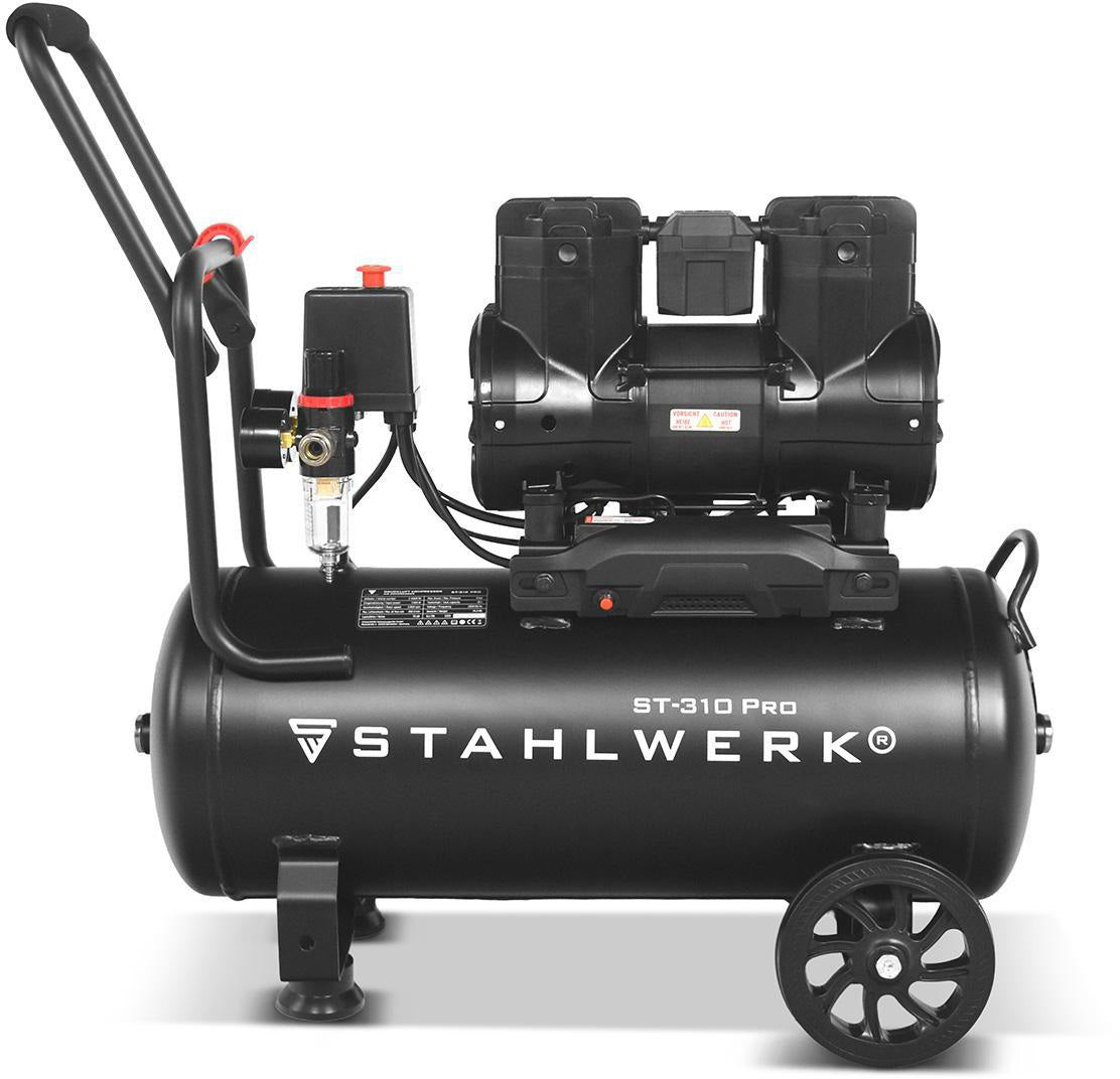 STAHLWERK Kompressor ST-310 Pro – 250 l/min, 8 bar, 30 l, ölfrei & flüsterleise