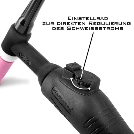 STAHLWERK WIG-Schweißbrenner WP-26 FR mit 5 m gasgekühltem Schlauchpaket