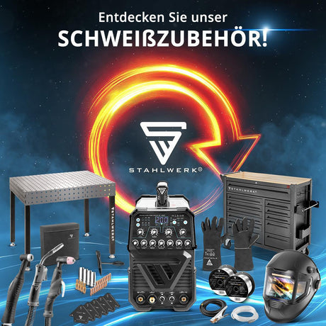 STAHLWERK MIG MAG 200 ST Digital MIG/MAG-Schweißanlage 200 A mit Zubehör