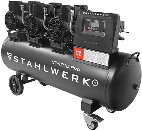 STAHLWERK Kompressor ST-1010 Pro – 750 l/min, 10 bar, 120 l, ölfrei, leise