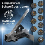 STAHLWERK Magnet-Schweißwinkel 34 kg / 75 lbs daN, 45° / 90° / 135°, 2er-Set