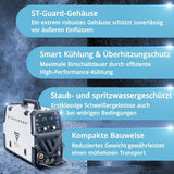 STAHLWERK CTM-250 Puls Pro Inverterschweißgerät 6-in-1 mit Plasmaschneider und 3m Zubehör