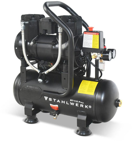 STAHLWERK Kompressor ST-110 Pro 250 l/min 8 bar 12 l ölfrei Brushless