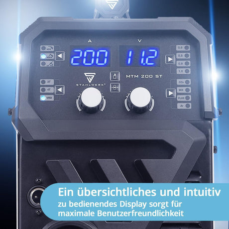 STAHLWERK MTM-200 ST Inverterschweißgerät – 3-in-1 Multiprozess 200 A MIG/MAG/WIG/MMA