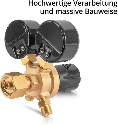 STAHLWERK Mini-Druckminderer ST-215 Messing W21,8 x 1/14 für Argon CO2 Mischgas